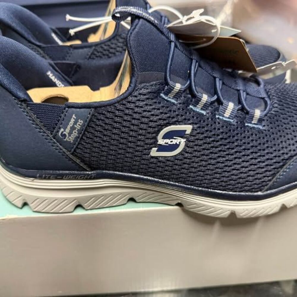 Skechers S Sport Men's Moralis Hands Free Step-Ins Blue Size 8 New - Picture 2 of 4